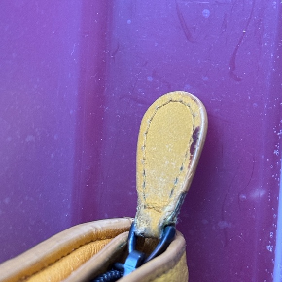 Bottega Veneta Yellow Intrecciato Woven Leather Long Wallet Hand Painted Upcycle - Picture 15 of 16